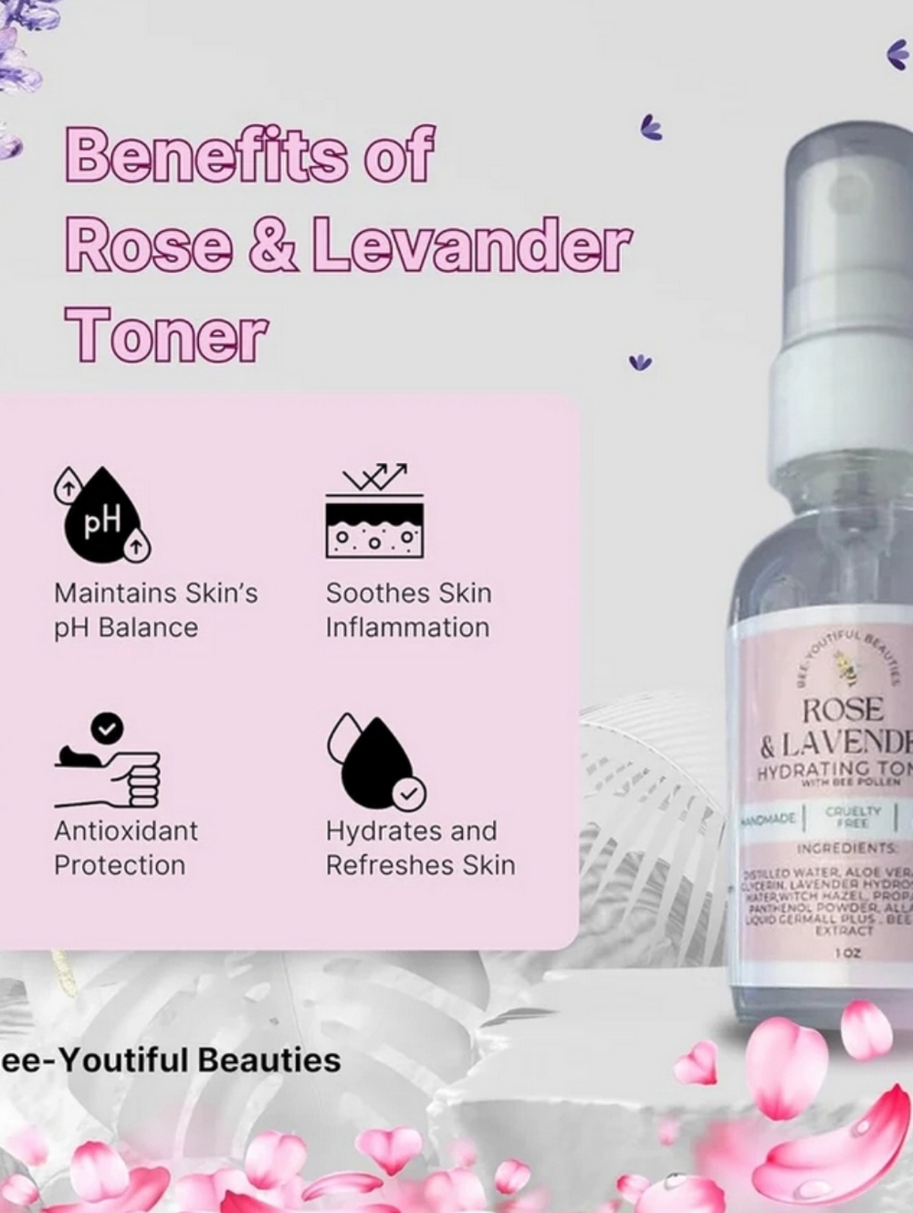 🌹🪻 Rose & Lavender Toner - Picture 4 of 6